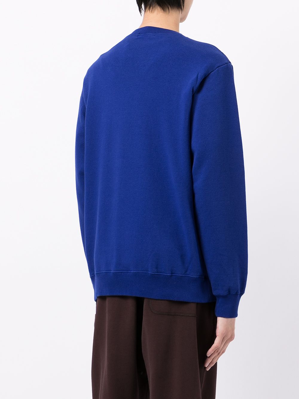 Shop Undercover Logo-print Cotton Sweatshirt In Blue