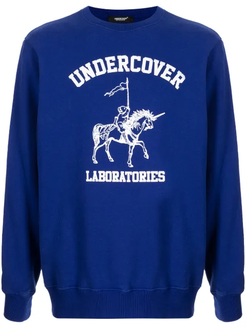 Undercover سويت شيرت قطن بطبعة شعار الماركة