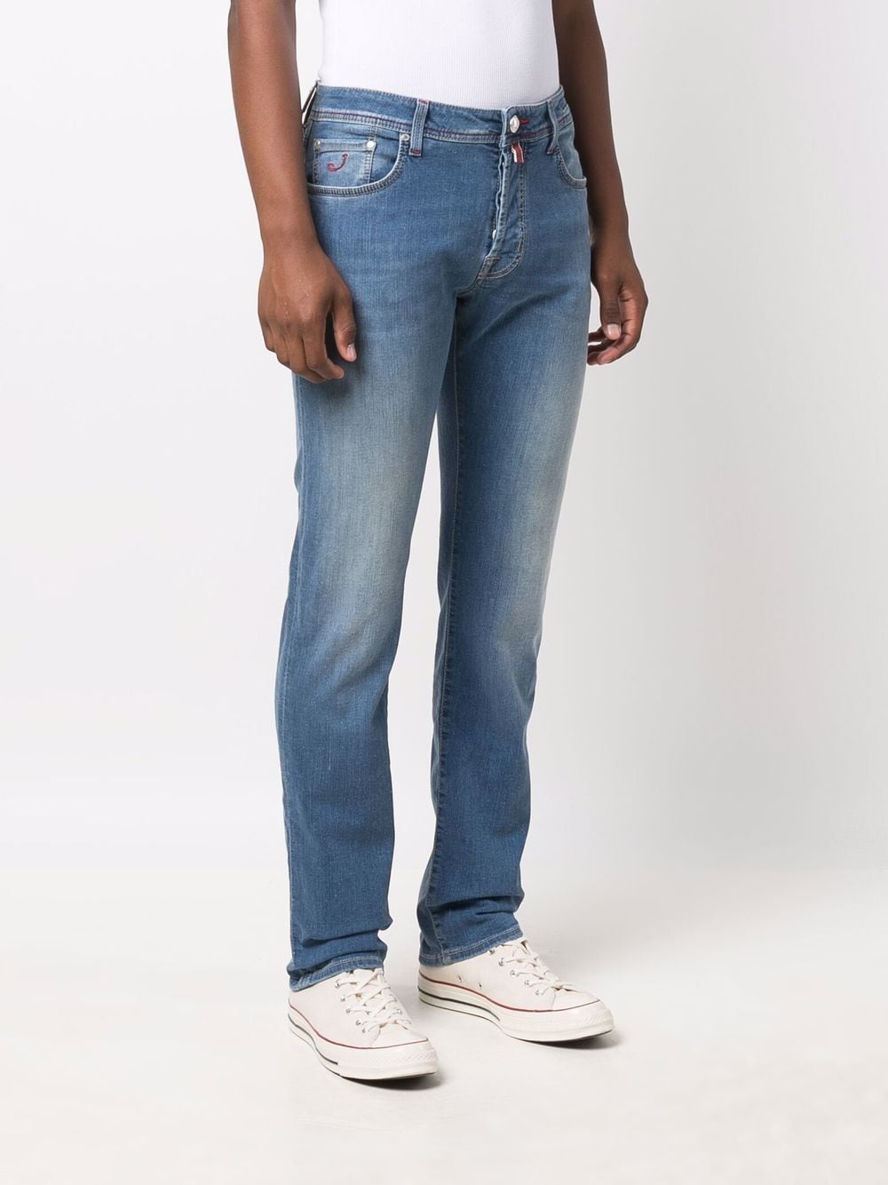 фото Jacob cohen джинсы прямого кроя с контрастной строчкой