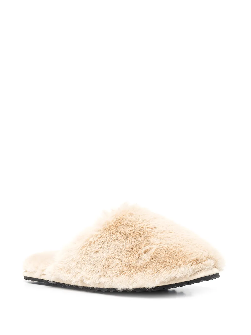 Apparis Melody slippers van imitatiebont - Beige