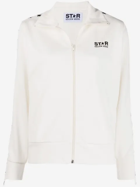 Golden Goose sudadera con cierre y estrellas estampadas