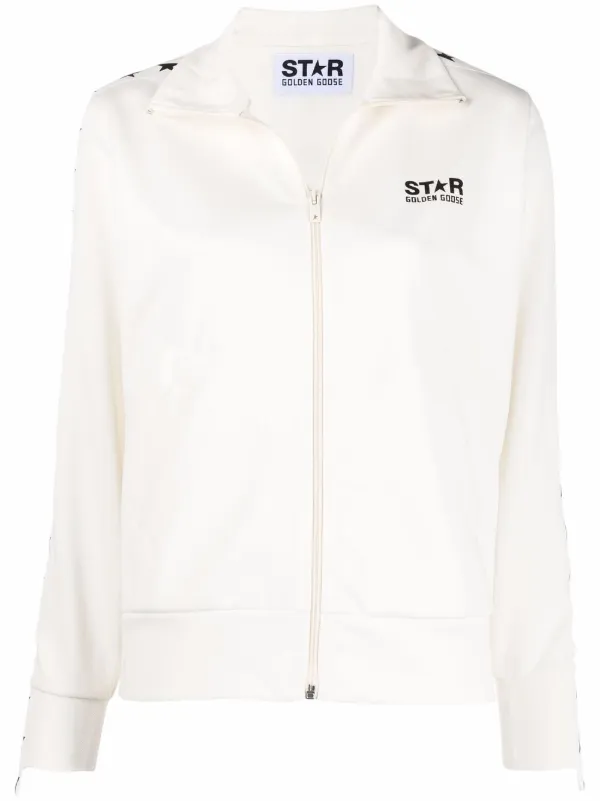 Golden Goose Star-print Zipped Sweatshirt in Neutrals
