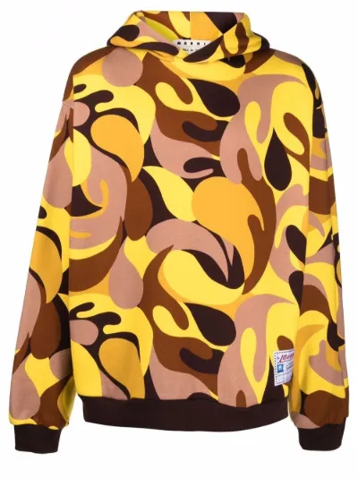 abstract camouflage-print hoodie 