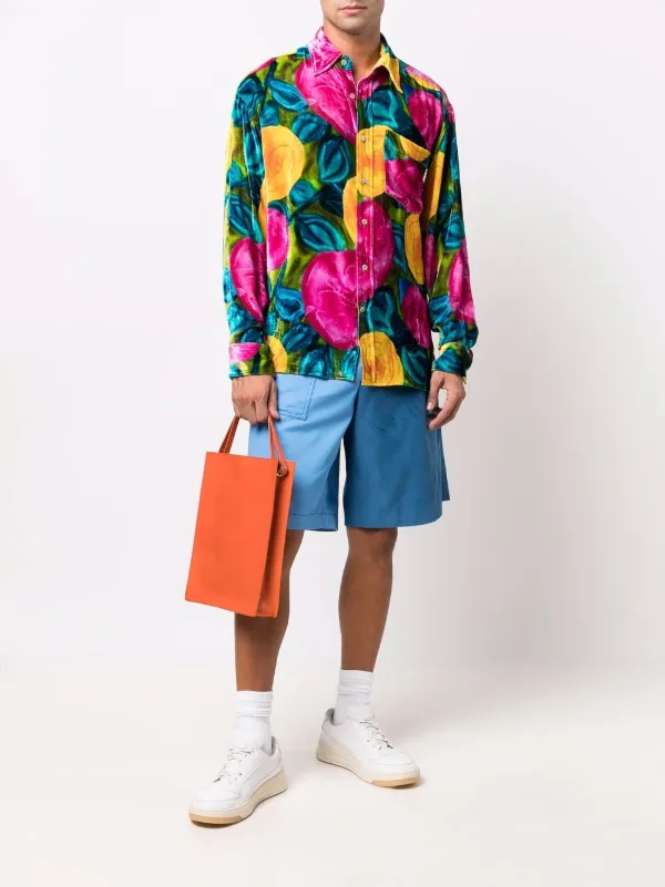 Marni floral-print Velvet Shirt - Farfetch