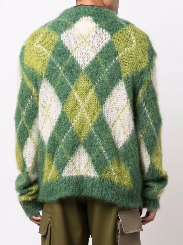 Shop Marni argyle-knit mohair jumper with Express Delivery - FARFETCH Shop Marni argyle-knit mohair jumper with Express Delivery - FARFETCH