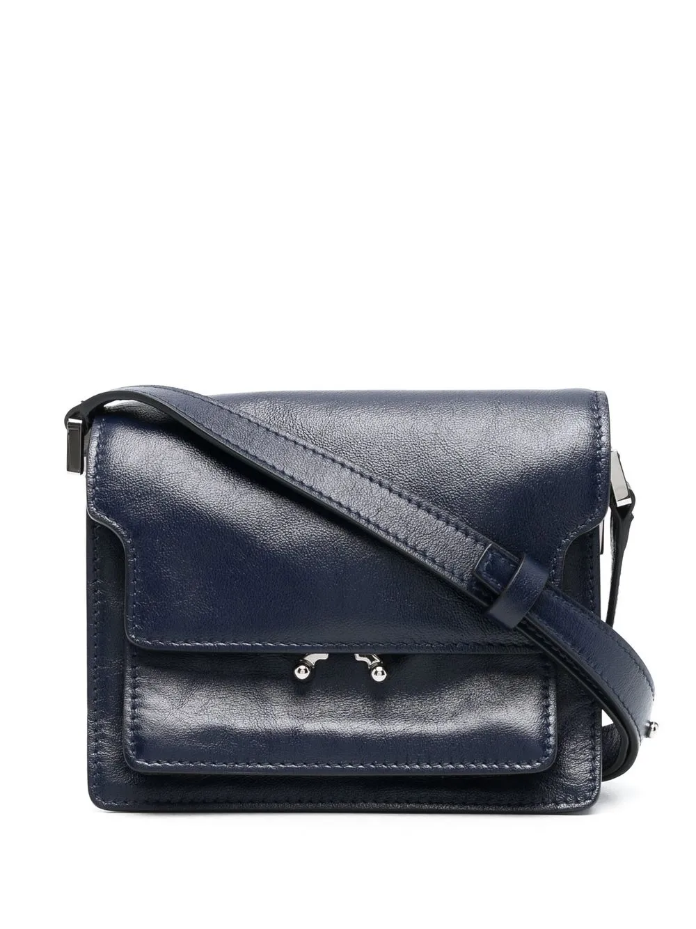 

Marni foldover leather shoulder bag - Blue