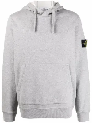 Grey stone island hoodie mens clearance