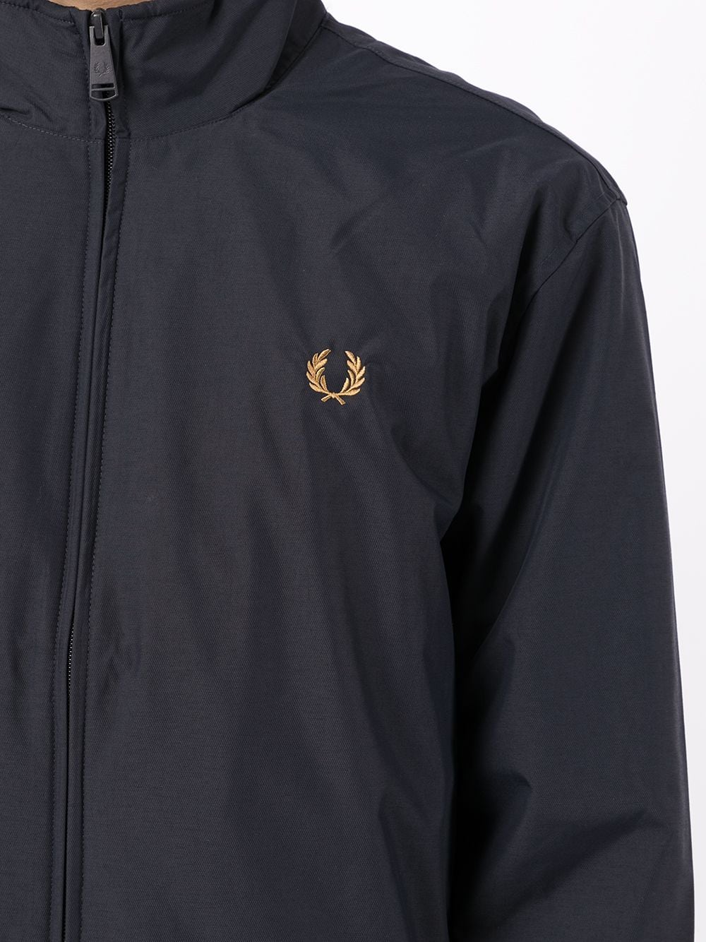 Shop Fred Perry Embroidered-logo Lightweight Jacket In Blau