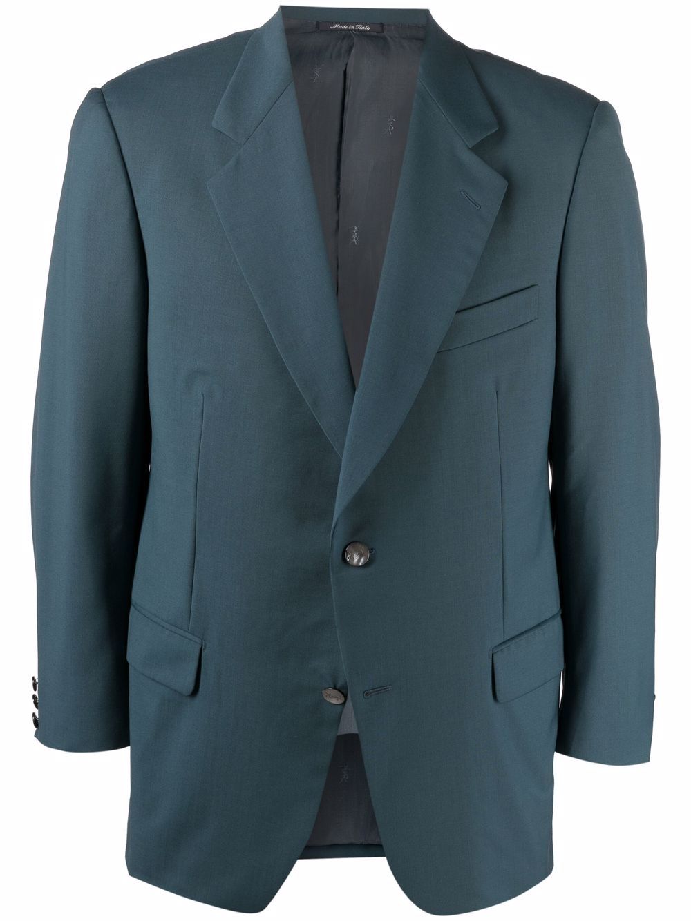 Pre-owned Saint Laurent 1990s Single-breasted Blazer In Green