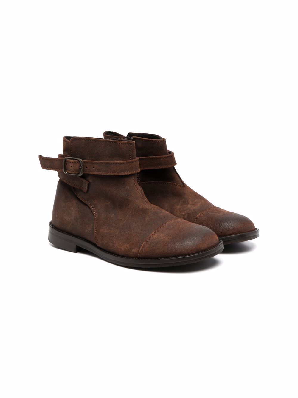 

Pèpè buckle-fastening suede boots - Brown