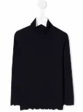 Il Gufo fluted-hem long-sleeve top - Blue