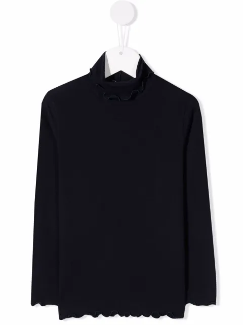 Il Gufo fluted-hem long-sleeve top