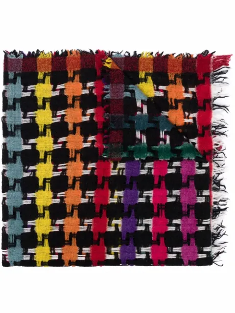 Faliero Sarti Paolina houndstooth-pattern scarf 