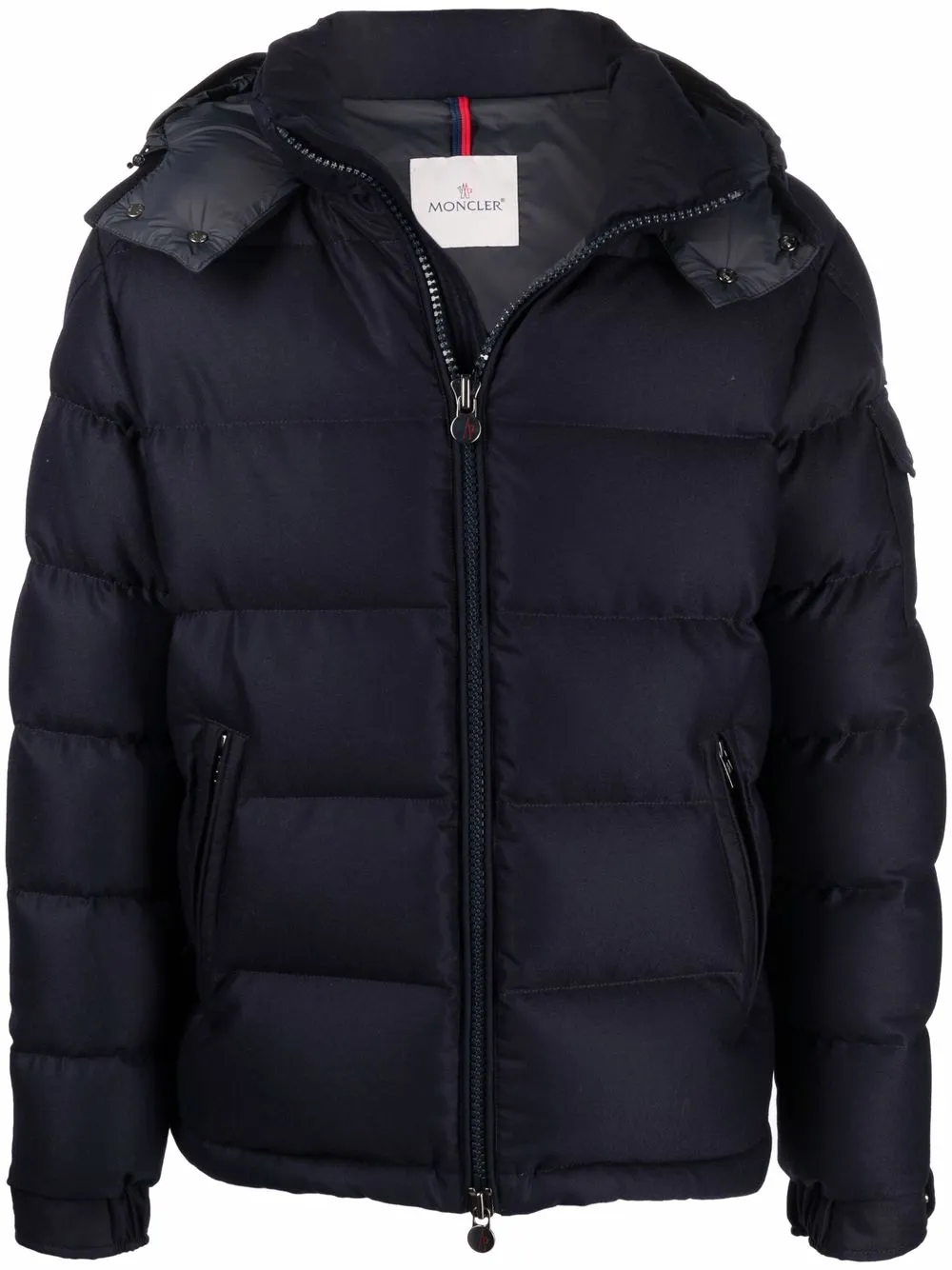 Shop Moncler Montgenevre Padded Hooded Jacket In Blau