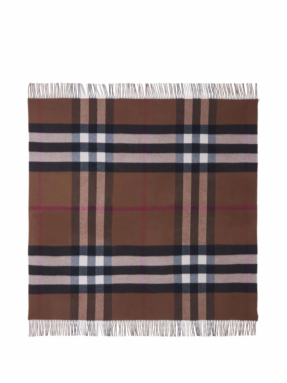 Burberry Brown House Check Cashmere Blanket In Brown