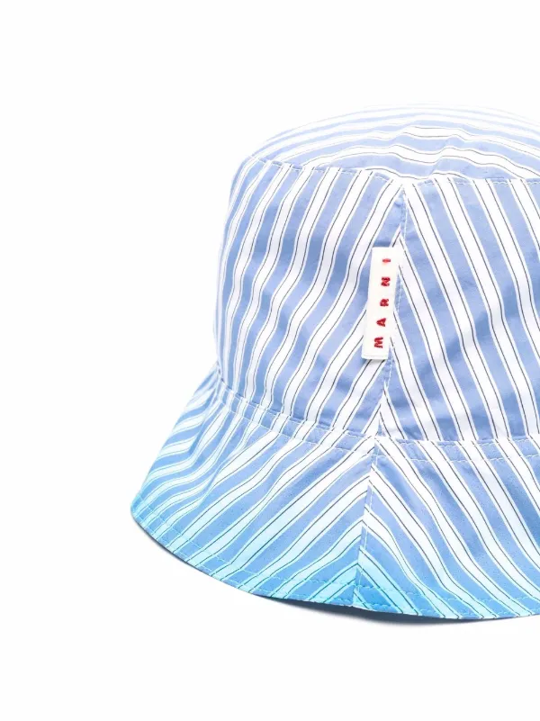 Marni Striped Cotton Bucket Hat - Farfetch