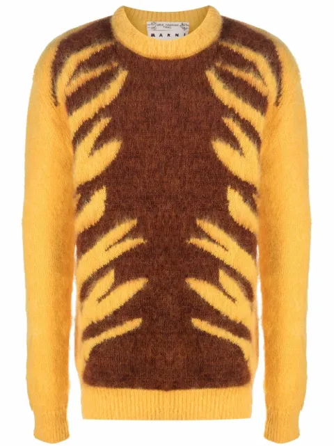 Marni abstract intarsia-knit jumper