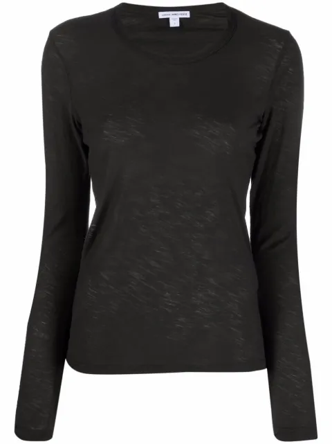 James Perse Camiseta gola redonda com mangas longas