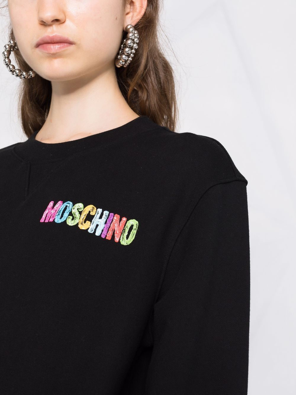 фото Moschino толстовка с вышитым логотипом