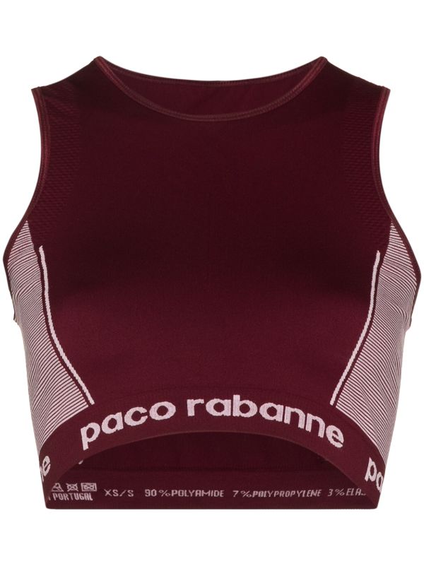 Rabanne Logo Waistband Sports Bra - Farfetch