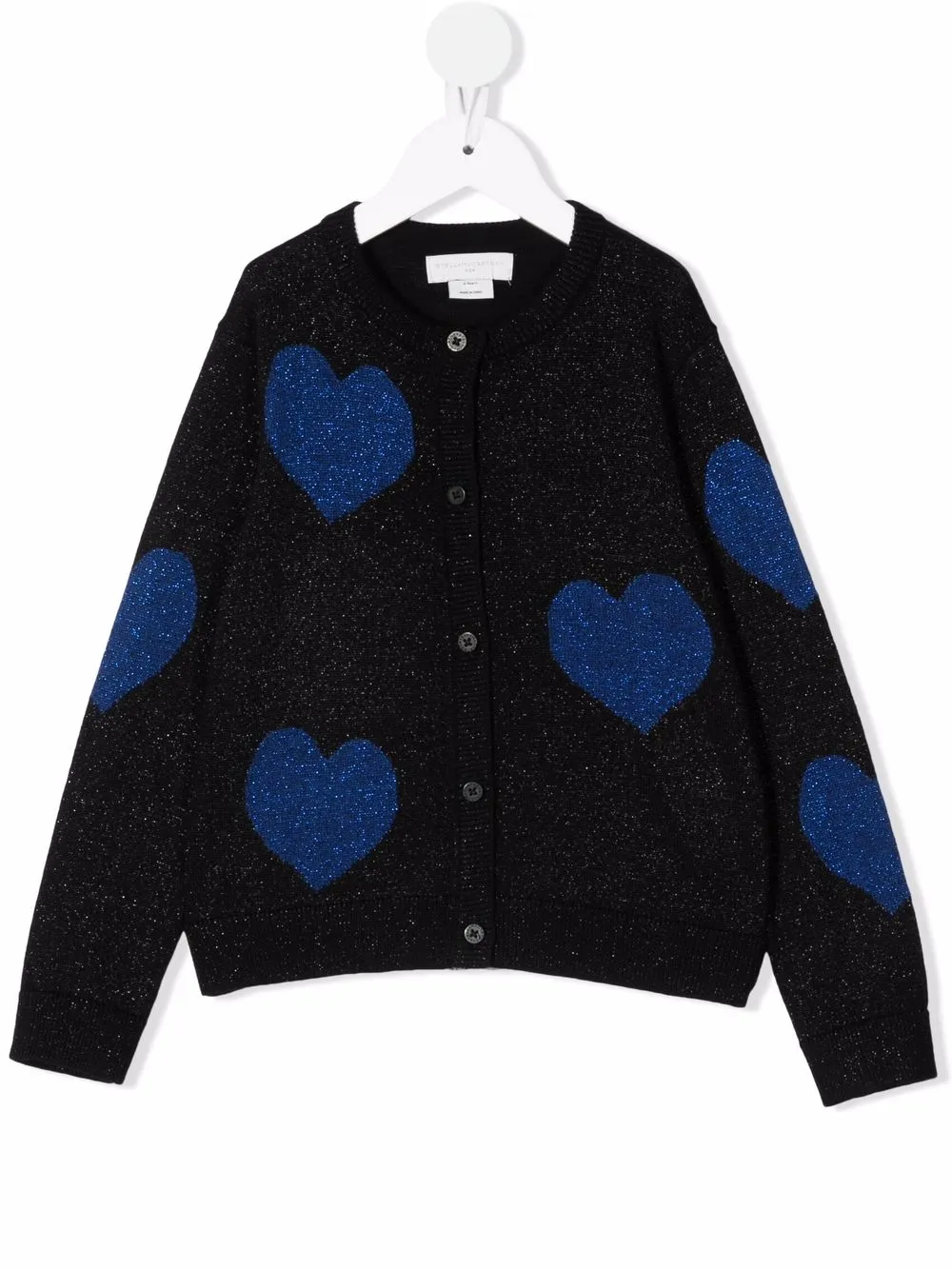 

Stella McCartney Kids cárdigan tejido con efecto metalizado - Negro