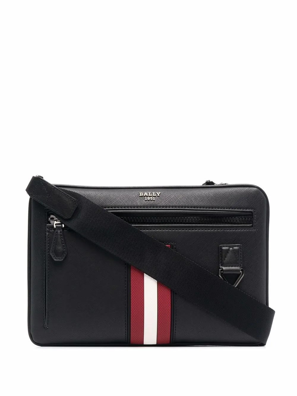 

Bally bolsa de hombro con detalle de rayas - Negro