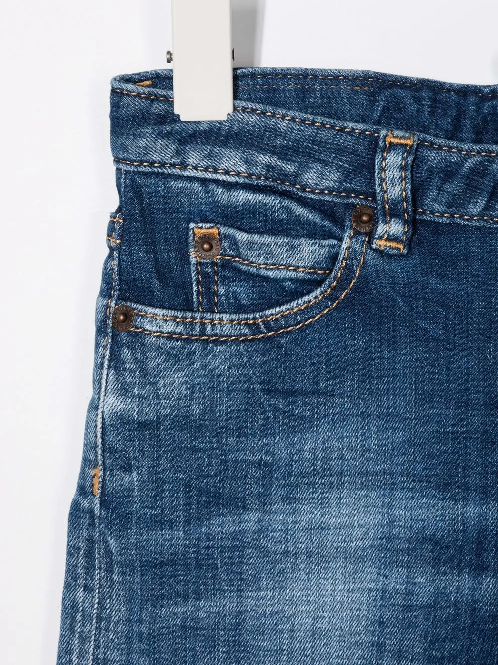 Dsquared2 Teen High-waist Wide-leg Jeans In Blue