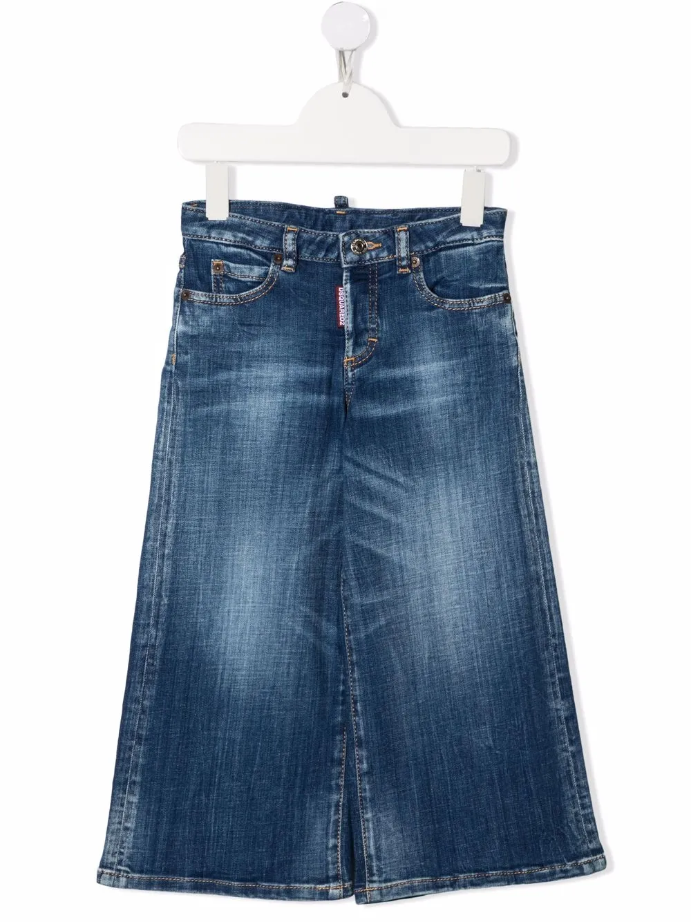 

Dsquared2 Kids jeans anchos con efecto lavado - Azul