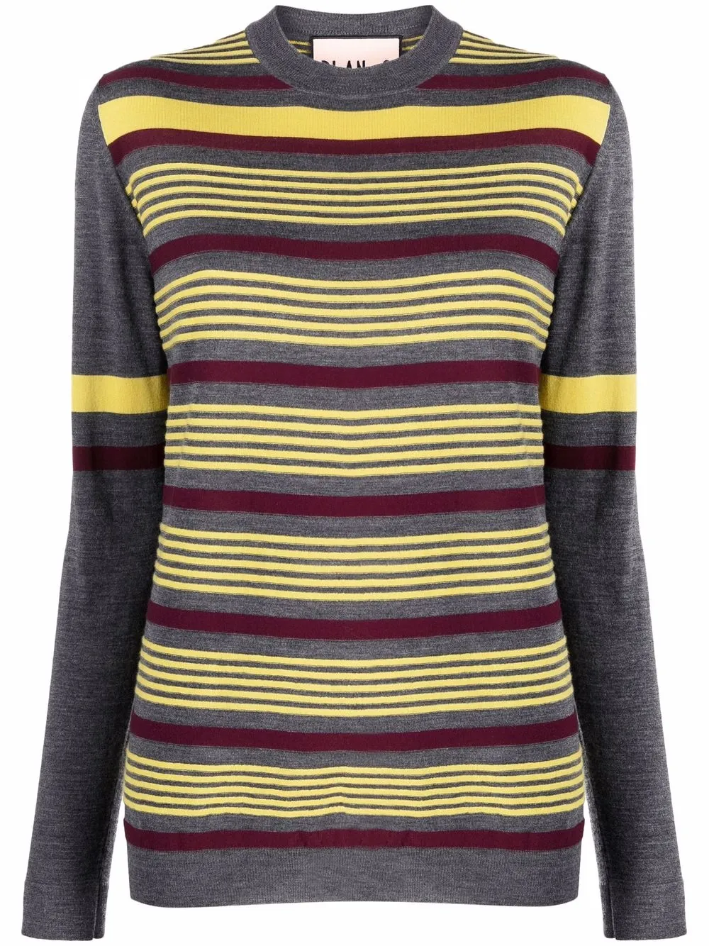 

Plan C striped knit jumper - Grey