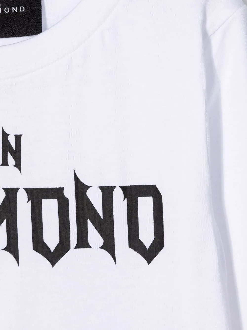 John Richmond Junior Logo Print Long Sleeved T-shirt In 白色