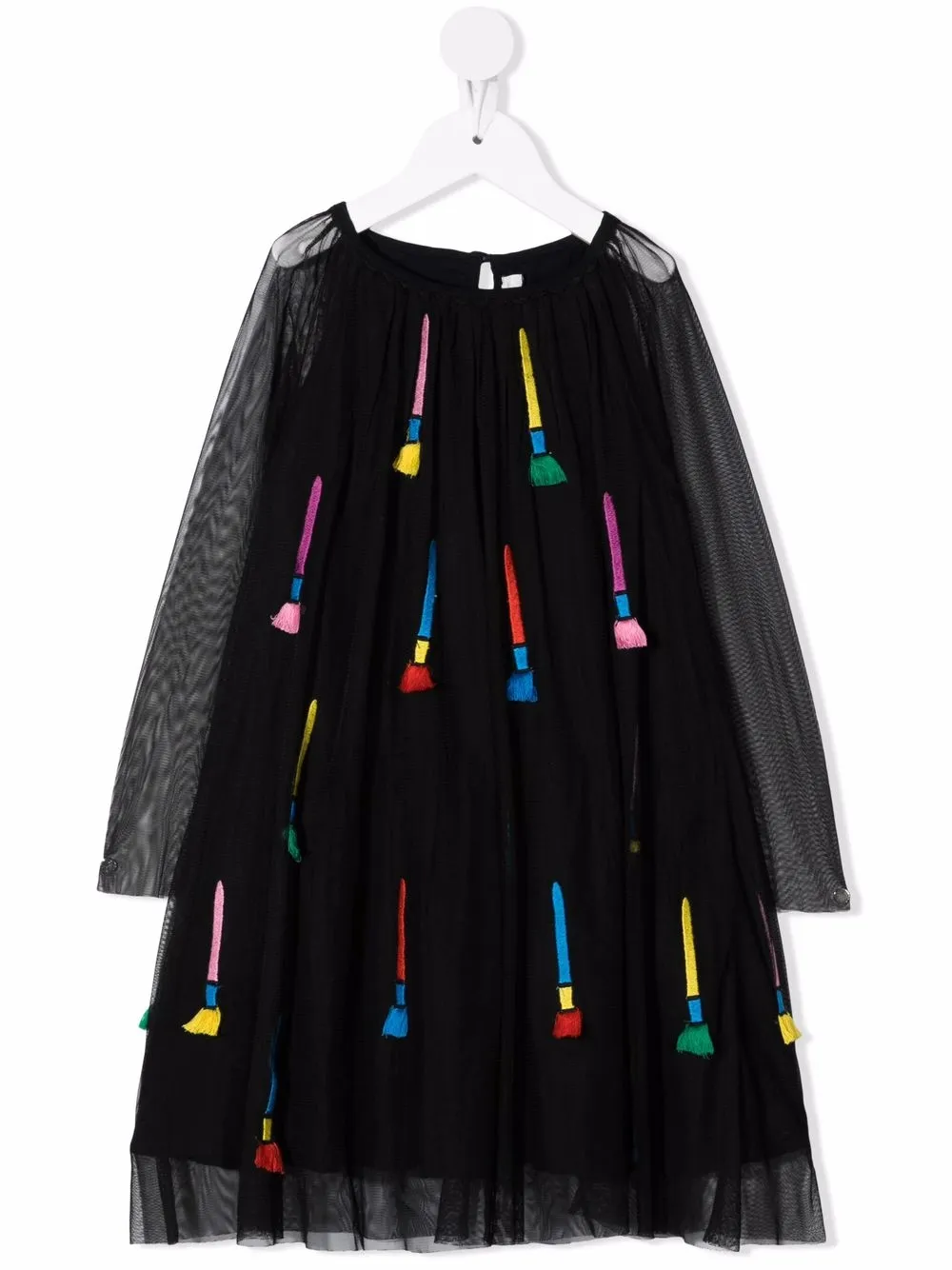 

Stella McCartney Kids vestido con diseño bordado - Negro