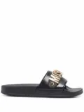 Moschino logo-plaque slides - Black