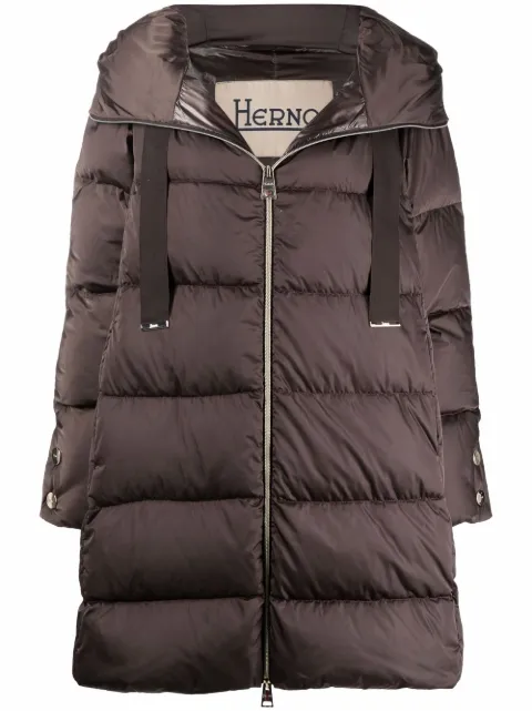 Herno quilted hooded down coat