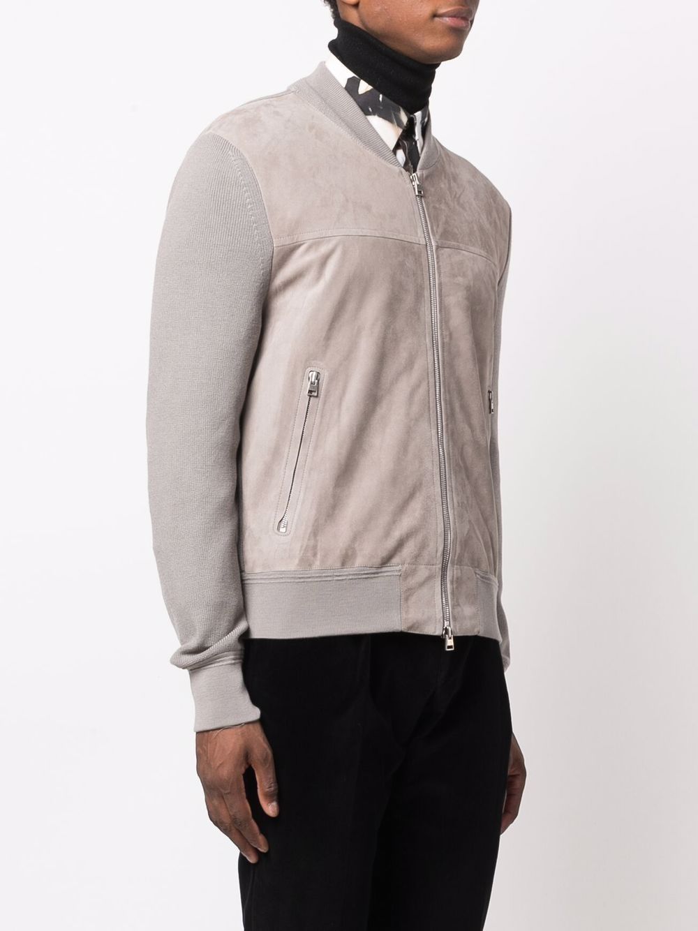 Tom Ford Panelled Rib Trimmed Bomber Jacket Farfetch 