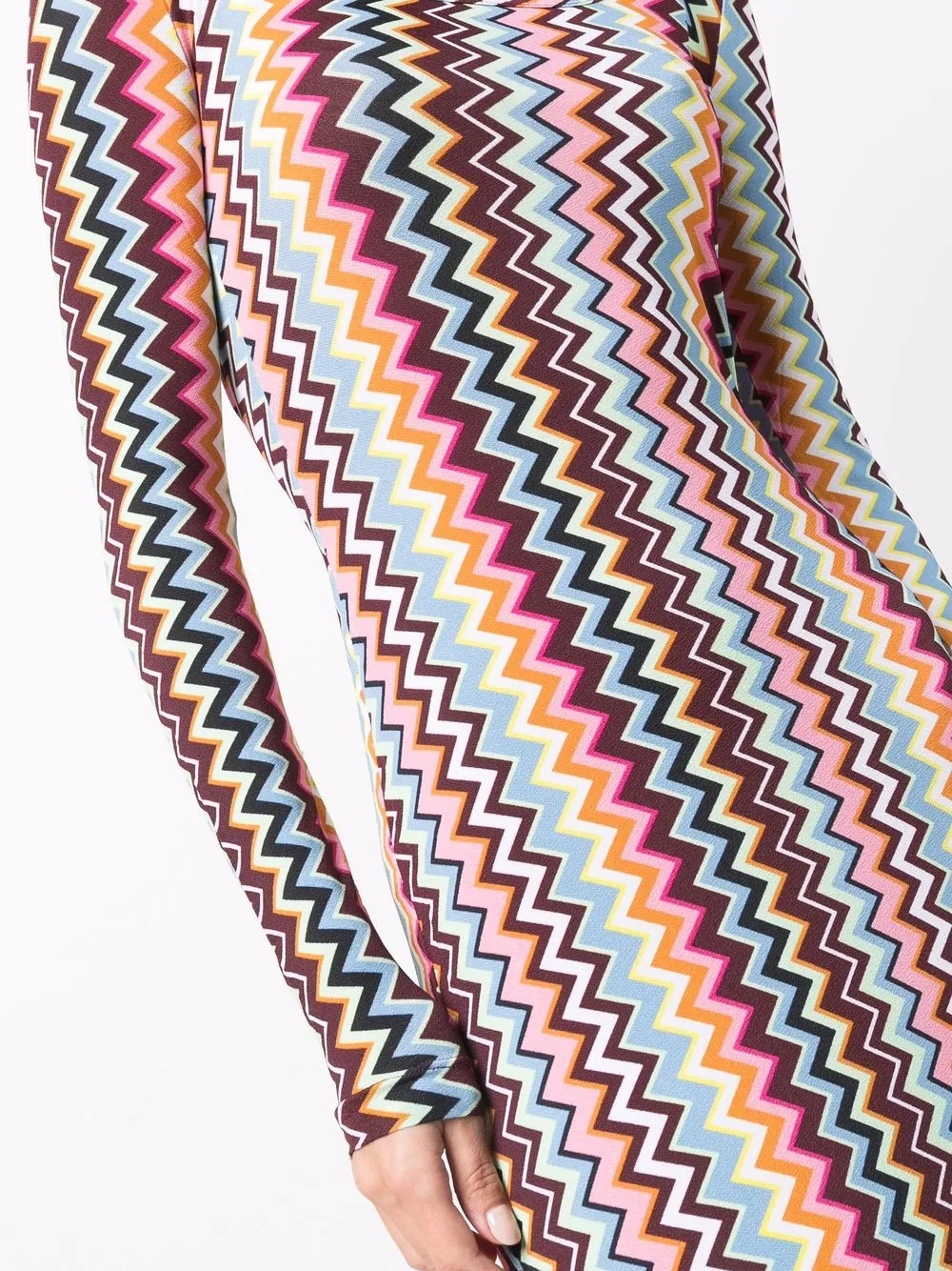 фото M missoni платье макси с узором зигзаг