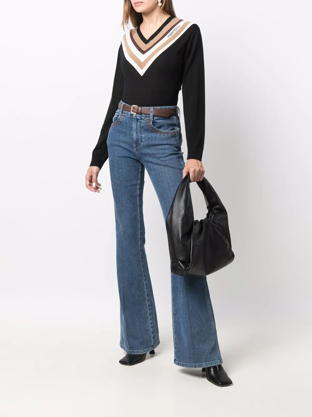 Valentino Garavani chevron stripe-print jumper | Knitted Sweaters | Image 2