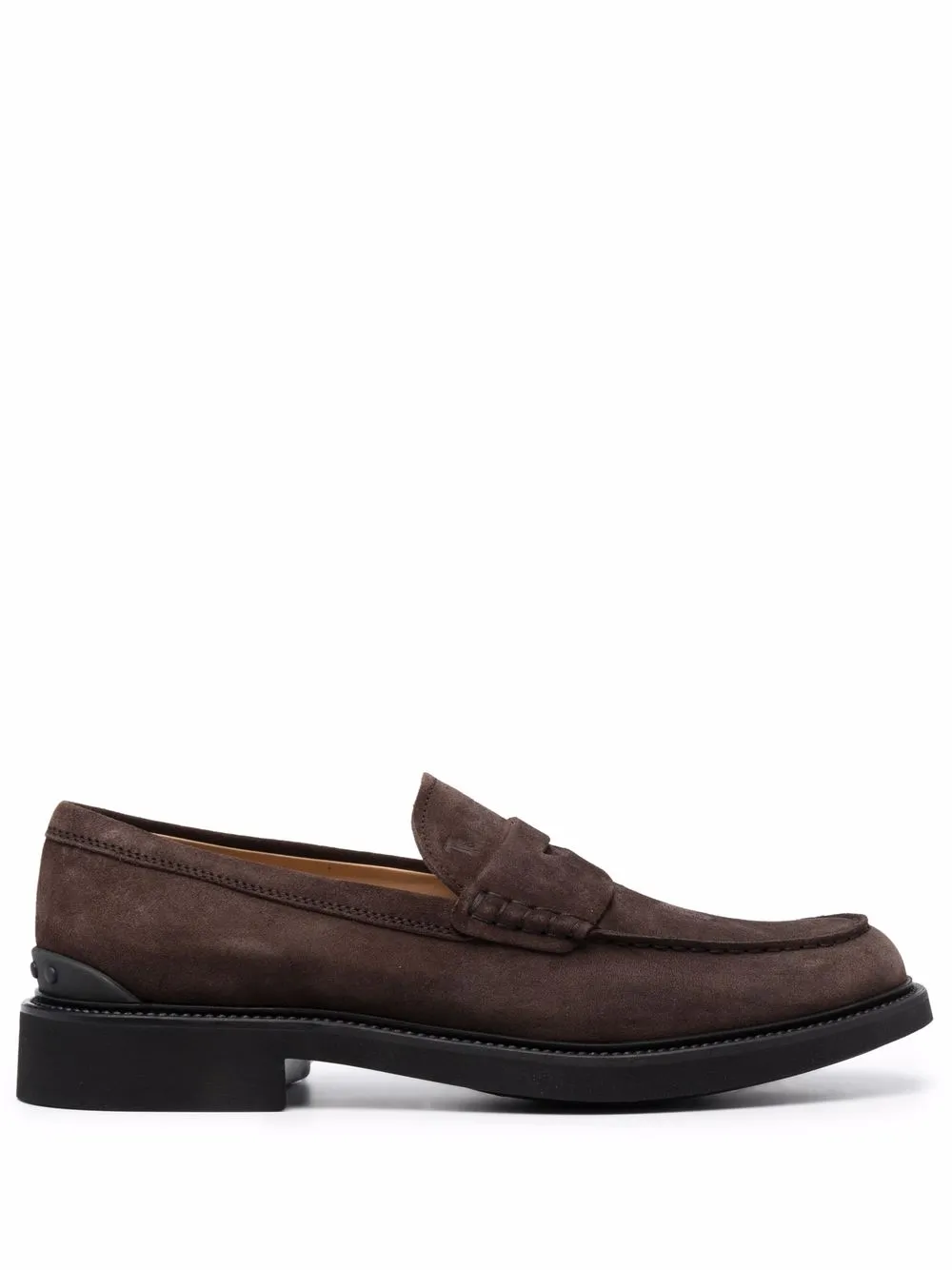 

Tod's almond-toe suede loafers - Brown