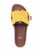 Fendi toggle-fastening ruched slides