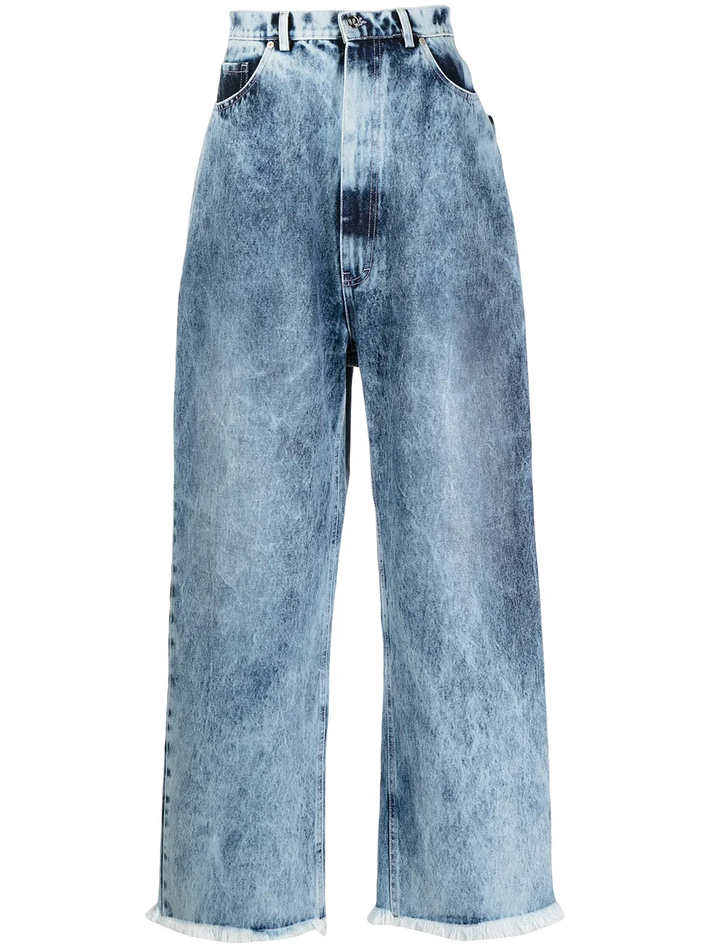 

Natasha Zinko acid-wash wide-leg jeans - Blue