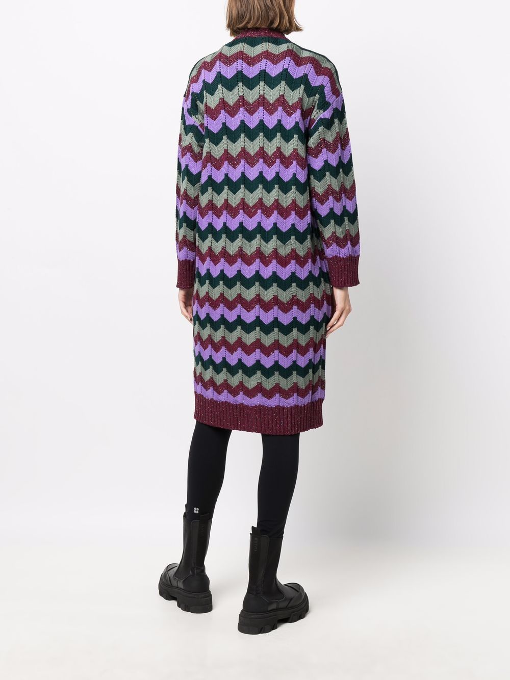 фото M missoni длинный кардиган с узором зигзаг