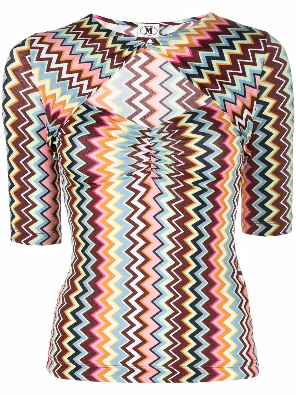 фото M missoni топ с узором зигзаг