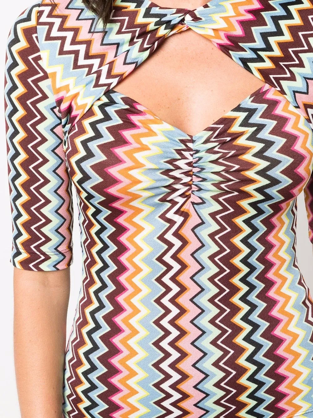 фото M missoni топ с узором зигзаг