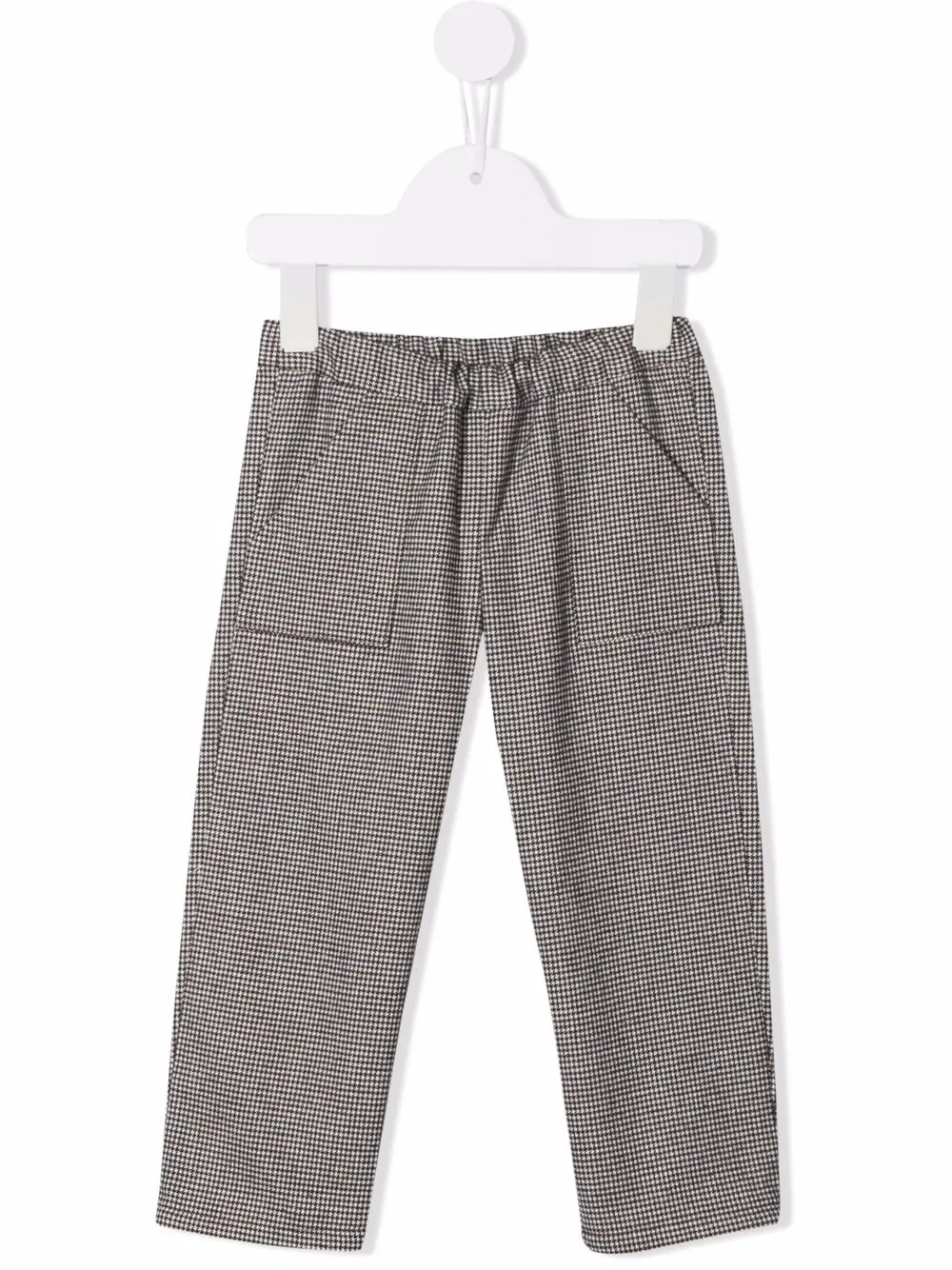 

Bonpoint checked straight-leg trousers - White