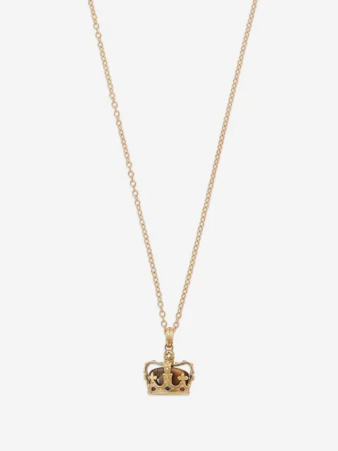 Dolce & Gabbana 18K yellow gold Royal tiger iron, ruby and sapphire pendant