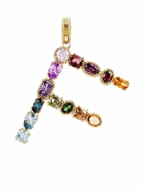 Pendentif Rainbow Alaphabet en 18ct orné de pierres variées - Dolce & Gabbana - Modalova