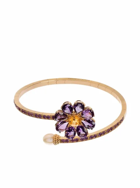 Dolce & Gabbana 18K yellow gold Spring amethyst and citrine bracelet