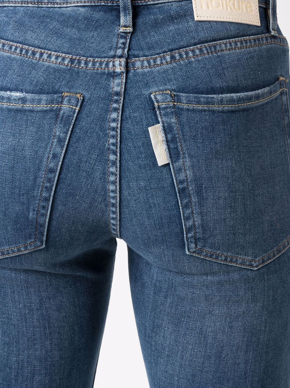 Shop Haikure Slim-cut Flared Jeans In Blue