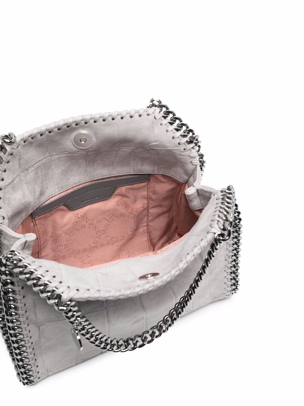 фото Stella mccartney маленькая сумка falabella с тиснением под крокодила