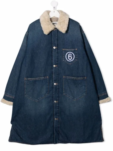 MM6 MAISON MARGIELA KIDS جاكيت جينز طويل