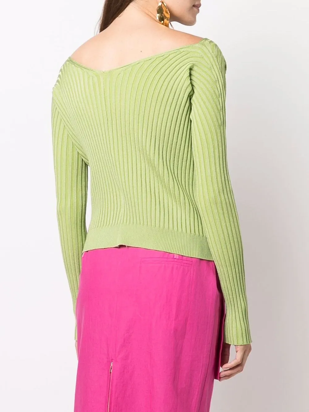 Shop Jacquemus logo-charm open cardigan 